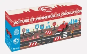 Voiture et panneaux de circulation