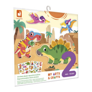 Coffret Créatif Stickers Epais Repositionnables Dinos