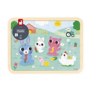 Puzzle en bois "A la ferme" - 24p