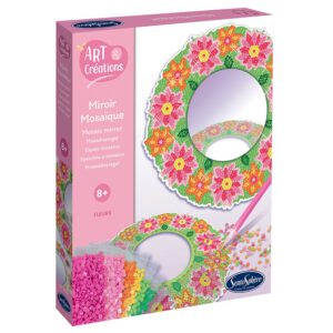 Miroir mosaïque "Fleurs" à diamanter