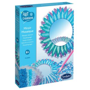 Miroir mosaïque "Plumes" à diamanter